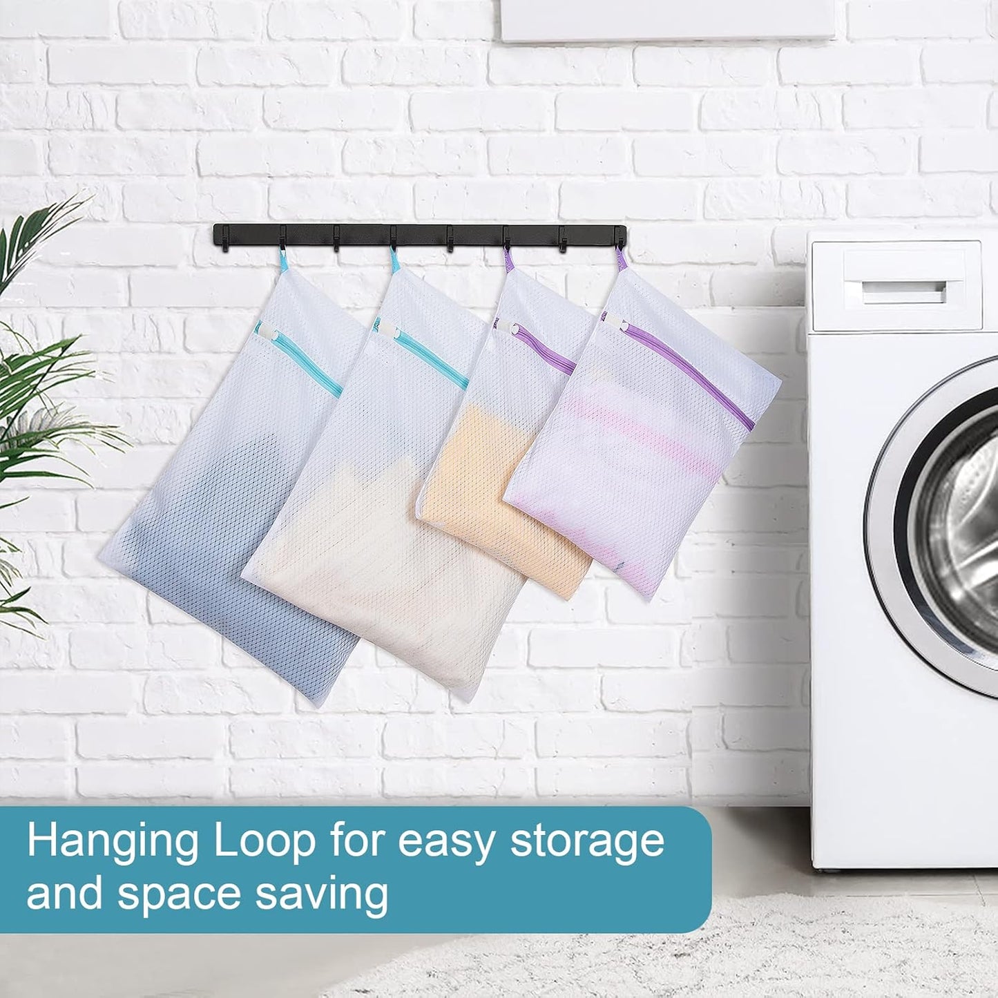 Polecasa 3Pcs Extra Durable 125g Diamond Mesh Laundry Bags with Sturdy Zipper for Delicates, Protect Clothes in Washing Machine, Laundry Room Essentials for College, Dorm (1 Large, 1 Medium, 1 Small)