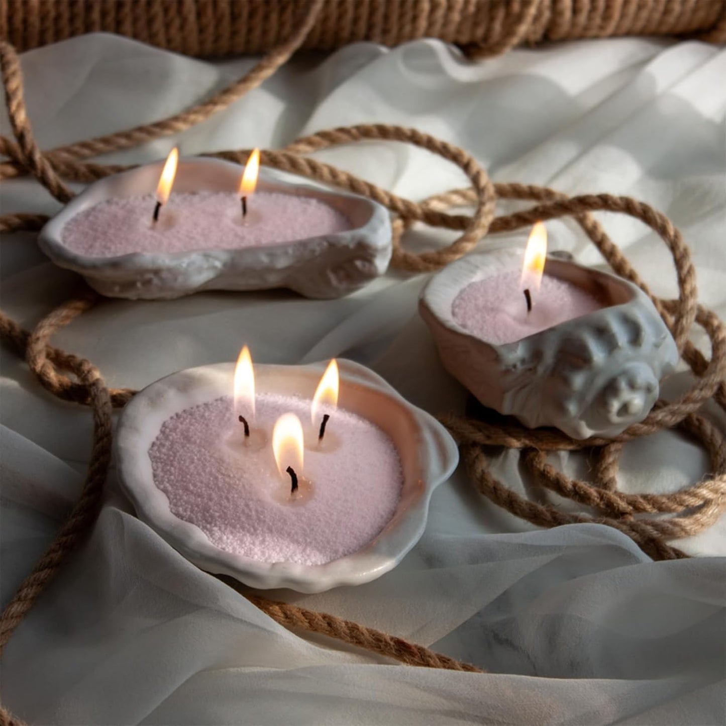 Unscented Pink Pearled Candle 18oz Luxury Sand Candle Granulated Wax - 30 Cotton Wicks – Wax for Candle Making Decorative Candles Smooth and Clean Burning Lasts up to 120 Hours