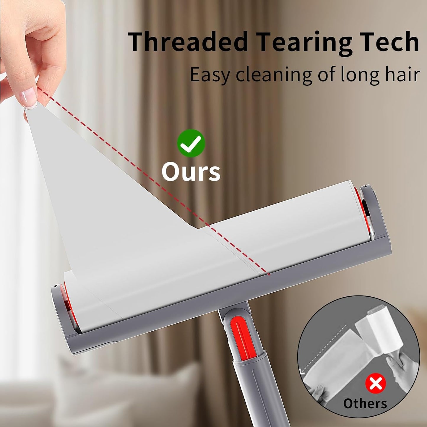 Large Lint Roller Refill 320 Sheets(4 Pack) Value Set, Extra Sticky, Easy Tear for Lint Remover, 9.45 in Pet Mega Extreme Stick Refill for Floor Roller Cleaning for Pet Hair