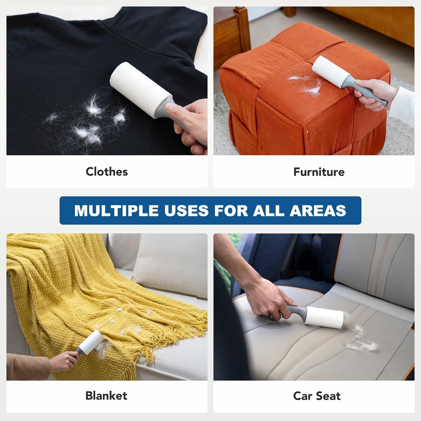 Extra Sticky Lint Roller for Pet Hair, Lint Rollers 1000 Sheets, Pet Hair Lint Remover, Portable Lint Roller for Clothes, Furniture, Dog & Cat Hair (1000 Sheets)