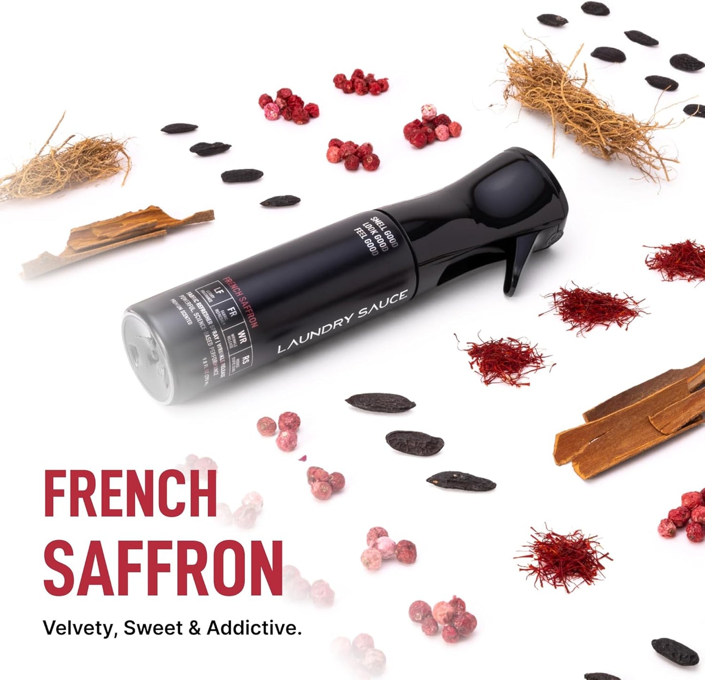 Laundry Sauce Fabric Refresher Spray French Saffron, Odor-Fighting Fabric Refresher, Fragrance and Laundry Scent, 9.8 fl oz