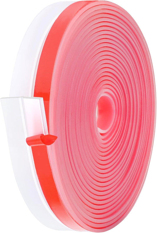 MYFAMIREA Door Weather Stripping 1IN (W) x 20FT (L) Door Draft Stopper Seal Tape Silicone Seal Strip Self Adhesive Shower Sweep Insulation Tape Side Bottom Strip for Sliding Glass Window Gap, Clear
