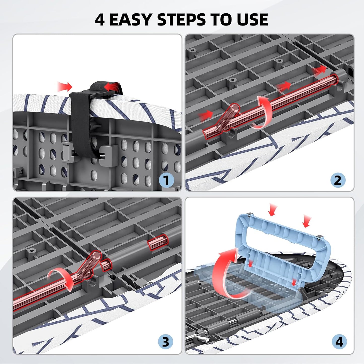 Small Ironing Board Tabletop, Foldable Mini Ironing Board, Table top Ironing Boards Small with Hanging Rope, Compact Portable Ironing Boards Save Space, Iron Board 32x12, Iron Table Stand White