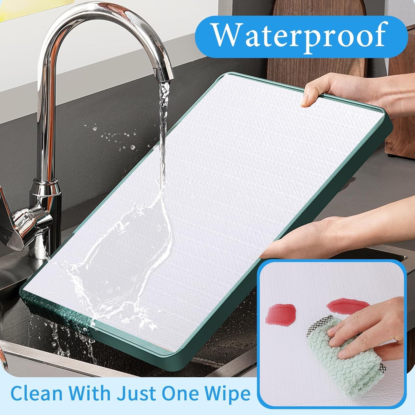 Shelf Liners for Kitchen Cabinets 12in x 20FT Non Adhesive Drawer Liner White Thickened Shelf Liner Paper Strong Non-Slip Easy to Clean for Tool Box Refrigerator with Knife and Tape Measure