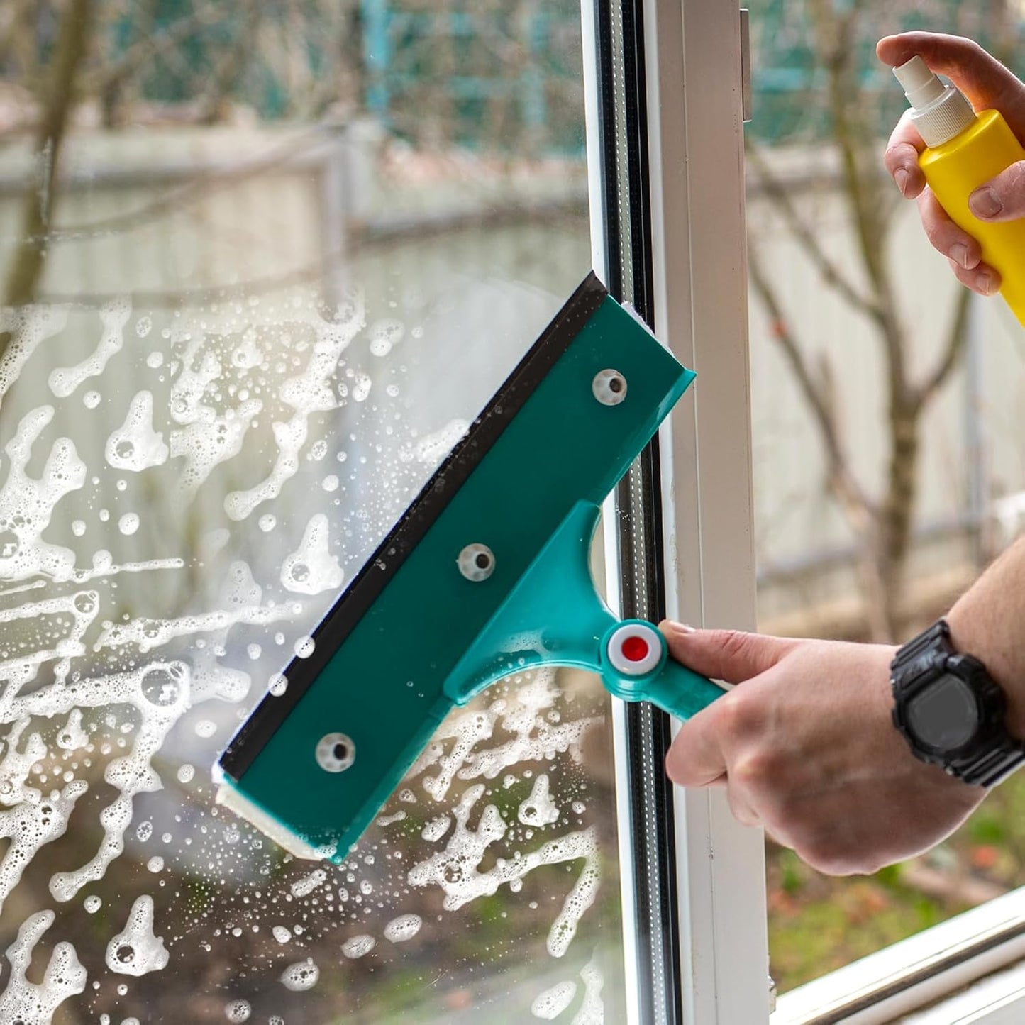 2 Roll Rubber Squeegee Replacement Blades, 41 Inch Squeegee Blade Silicone Squeegee Rubber Replacement Black Squeegee Scrubber Squeegee Refill Blades Head for Windows, Glass Cleaning, Shower Doors