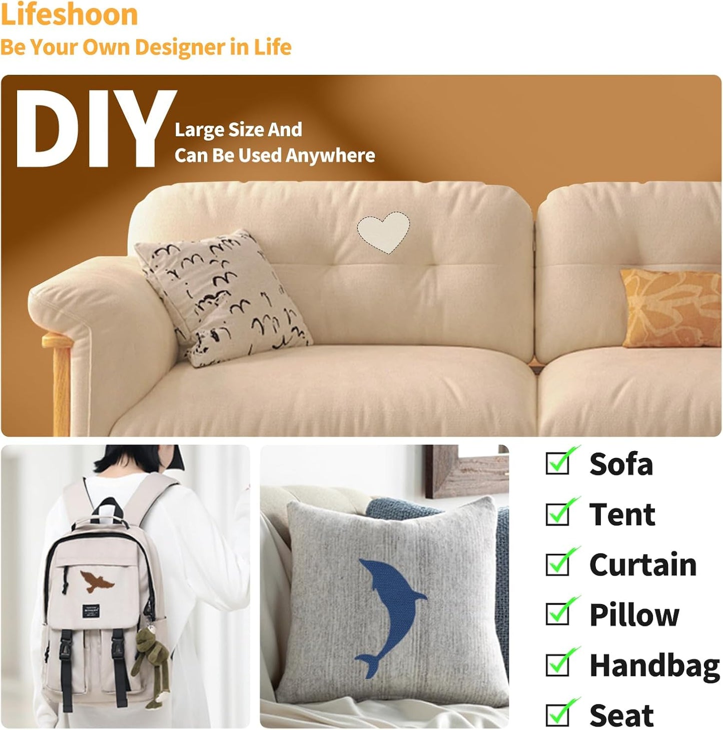 Fabric Repair Patches, 17X79 Inch Canvas Self-Adhesive Fabric Patches Tape Durable, DIY Large Canvas Repair for Sofa, Couches, Furniture, Chair, Clothing （17X79 Inch, Dark Blue）