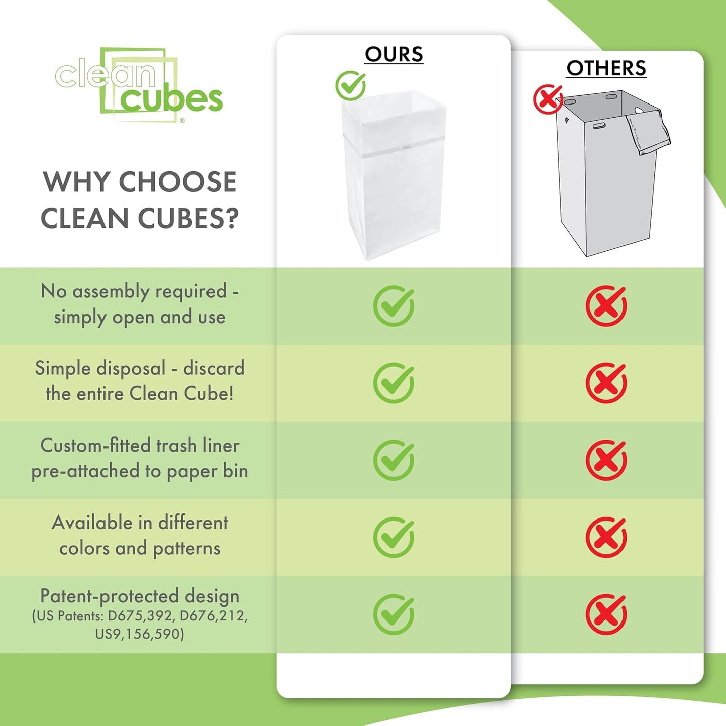 30 Gallon Disposable Pop-Up Trash Cans (3-Pack, Multi-Liner) with Fitted Bags – Foldable Garbage & Recycling Bins for Parties, Events & Kitchen (White 30" H x 14" W x 17" D)