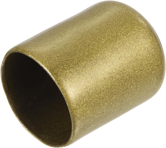 uxcell 20pcs Rubber End Caps 18mm ID Vinyl Round Tube Bolt Cap Cover Thread Protectors Gold