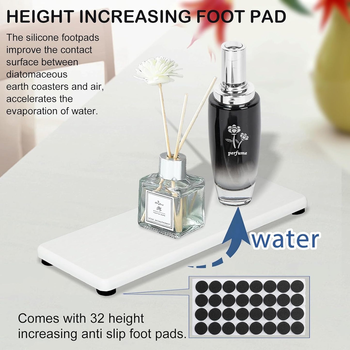 3PCS Stone Drying Tray, Water Absorbing Stone Tray for Sink, Stones Soap Trays, Fast Dry Diatomite Stones Mat,Used for Hand Soaps,Sponge,Toothbrush Holder in Bathroom Counter and Kitchen Sinks