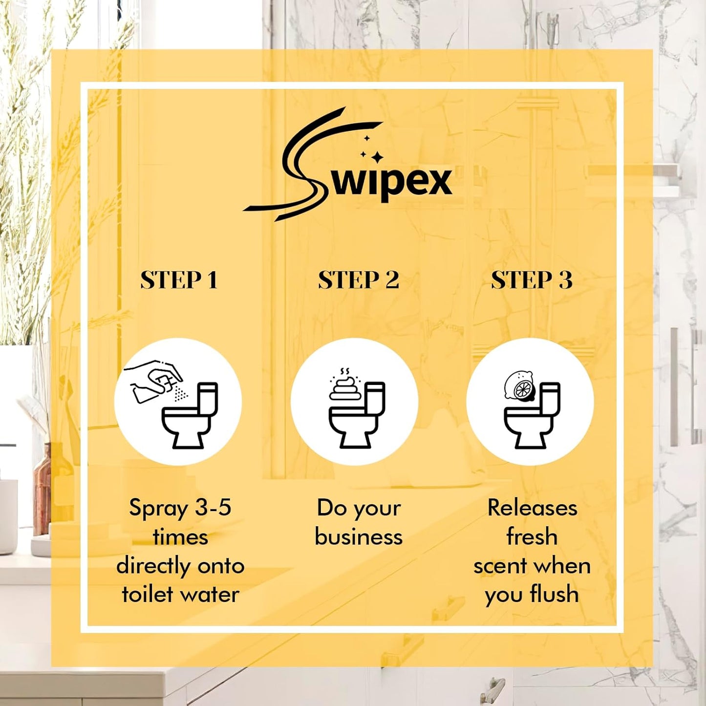 Toilet Spray for Poop 3 Pack, Travel Size Variety, Bathroom Odor Eliminator - Lemon Lavender Peony