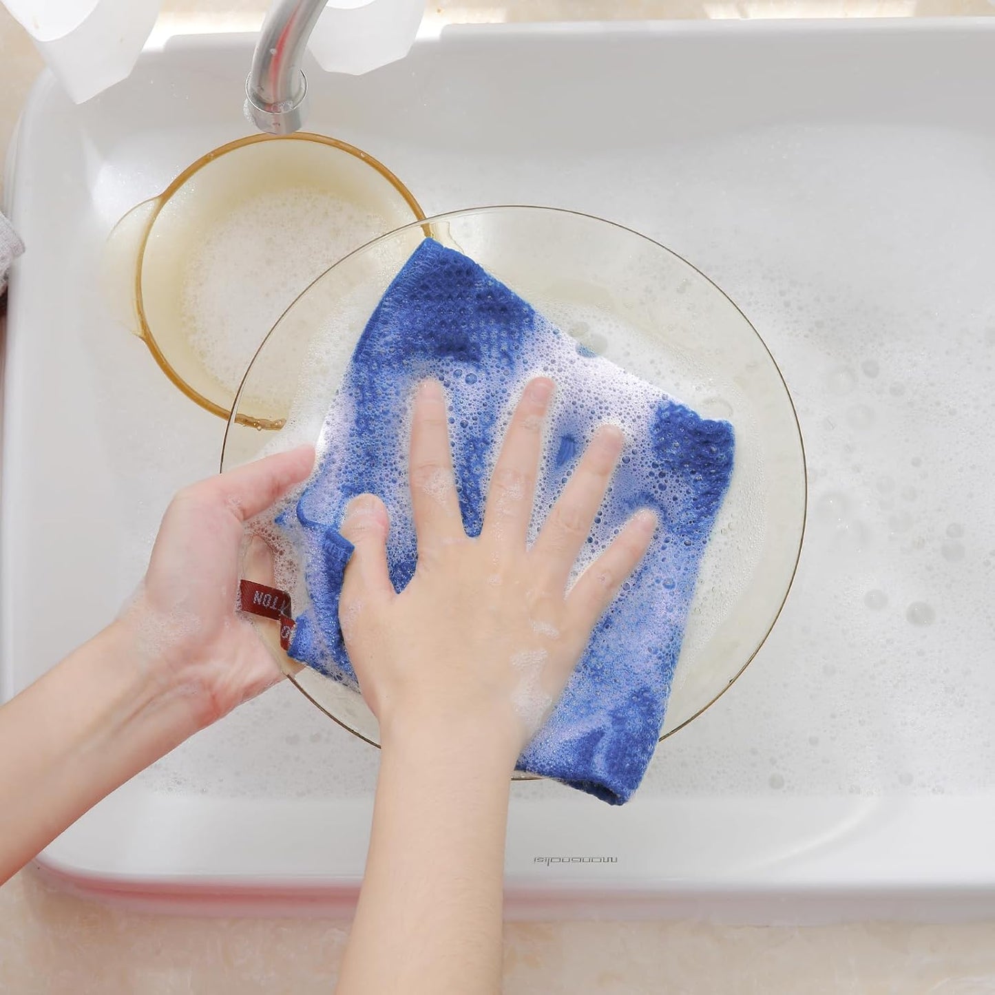 Homaxy 100% Cotton Waffle Weave Kitchen Dish Cloths, Ultra Soft Absorbent Quick Drying Dish Towels, 12 x 12 Inches, 8-Pack, Blueberry