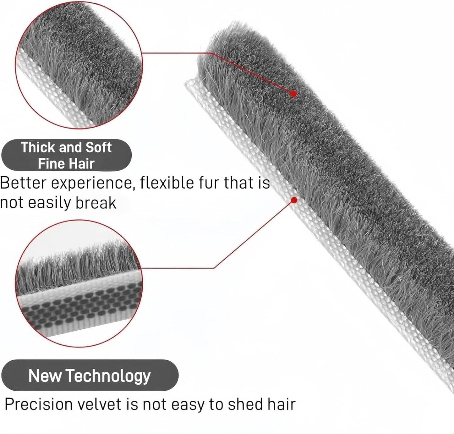 33 Ft Self-Adhesive Weather Stripping Door Seal Strip for Door Window, 0.35" Wide x 0.59" Thick, Gray