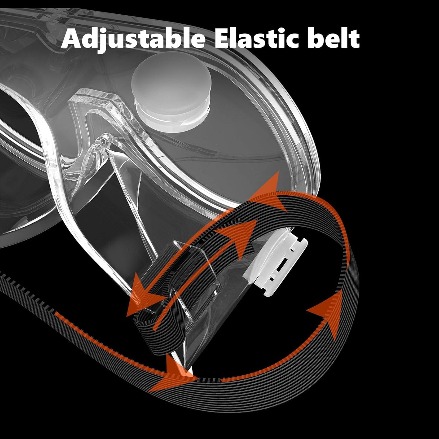 Super More 4PCS Anti-Fog Protective Safety Goggles Clear Lens Wide-Vision Adjustable Chemical Splash Eye Protection Soft Lightweight Eyewear