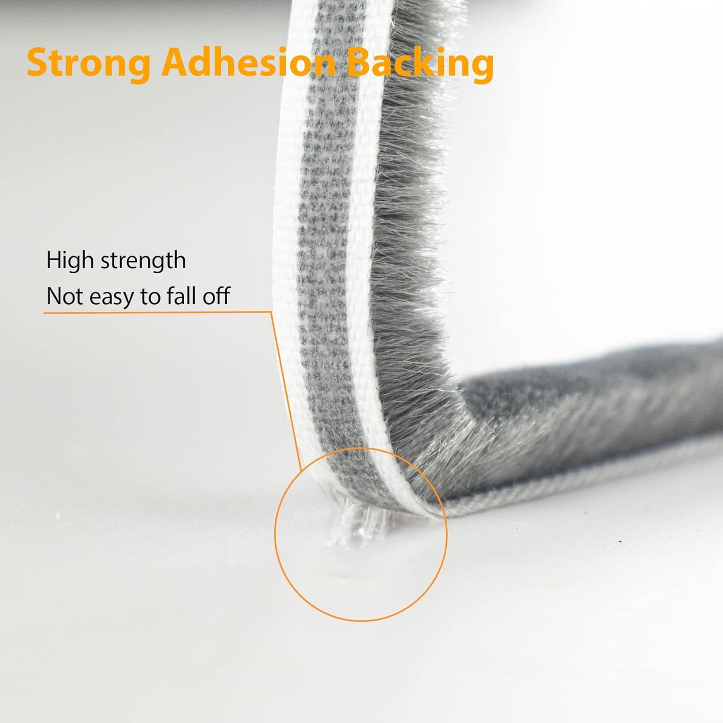 69FT Brush Weather Stripping, Neat Pile Self Adhesive Seal Strip for Windows and Door, Weatherstrip for Soundproofing, Windproof, Dustproof, Stronger Stickiness, 0.35'' Wide x 0.2'' Thick, Grey