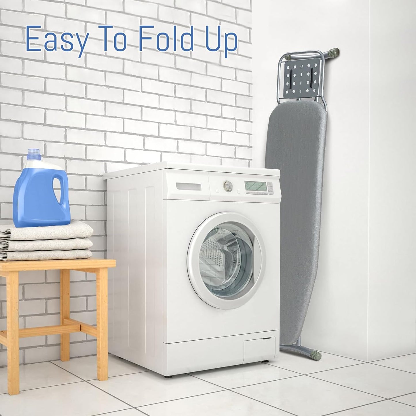 Ironing Board Full Size, BlissBoard 43"x13" Sturdy Heavy Duty Iron Board with Iron Rest, Heat Resistant Cover with Ultra Thick Padding, Height Adjustable, Silver