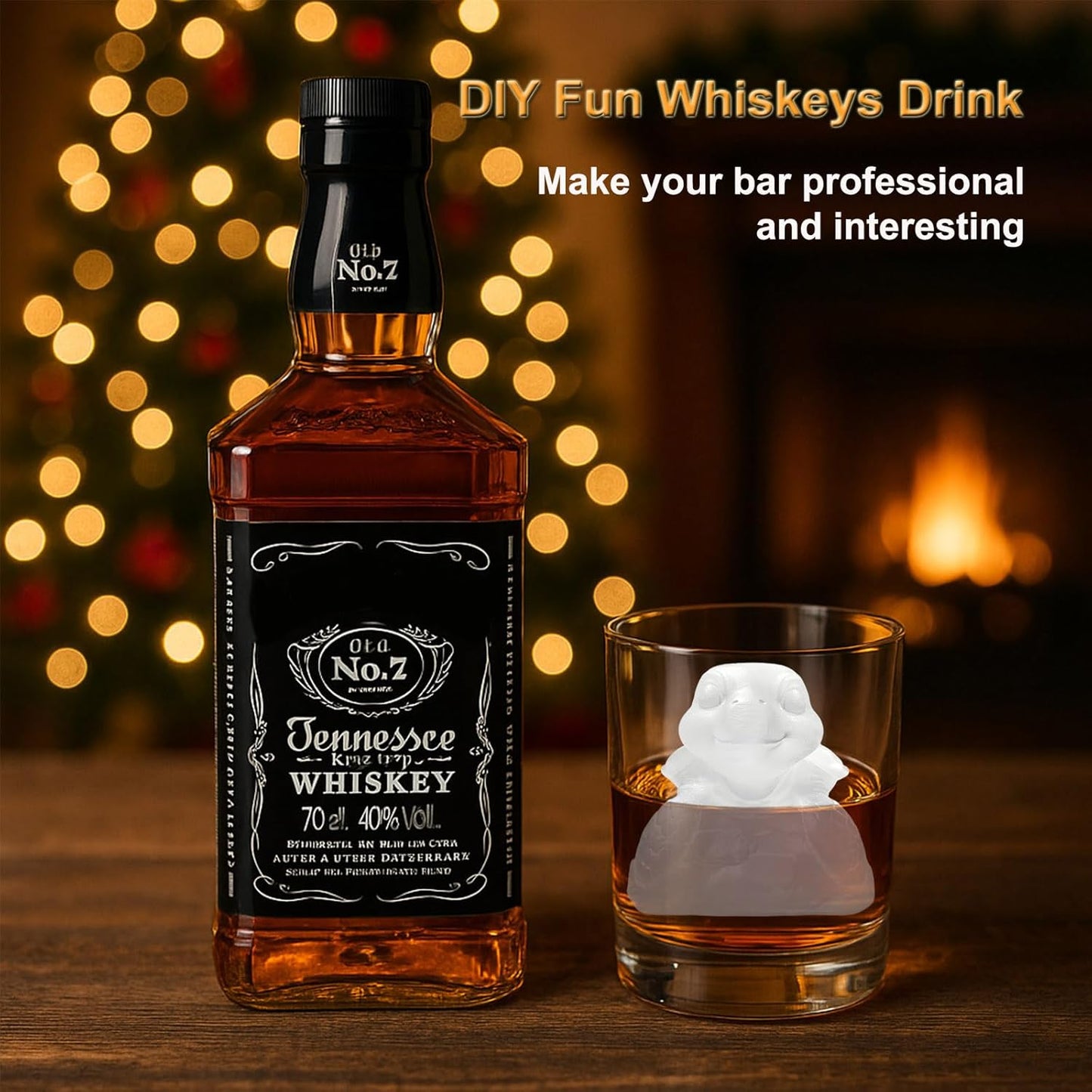 3D Turtle Ice Cube Silicone Molds Tray for Whiskey, Cocktail, Drink Decor, Bar; Rich Details. Cute Turtles Gifts for Women Kids Girls Boys, Fun Animal Shape Soap Epoxy Resign Mold; 2 Pack