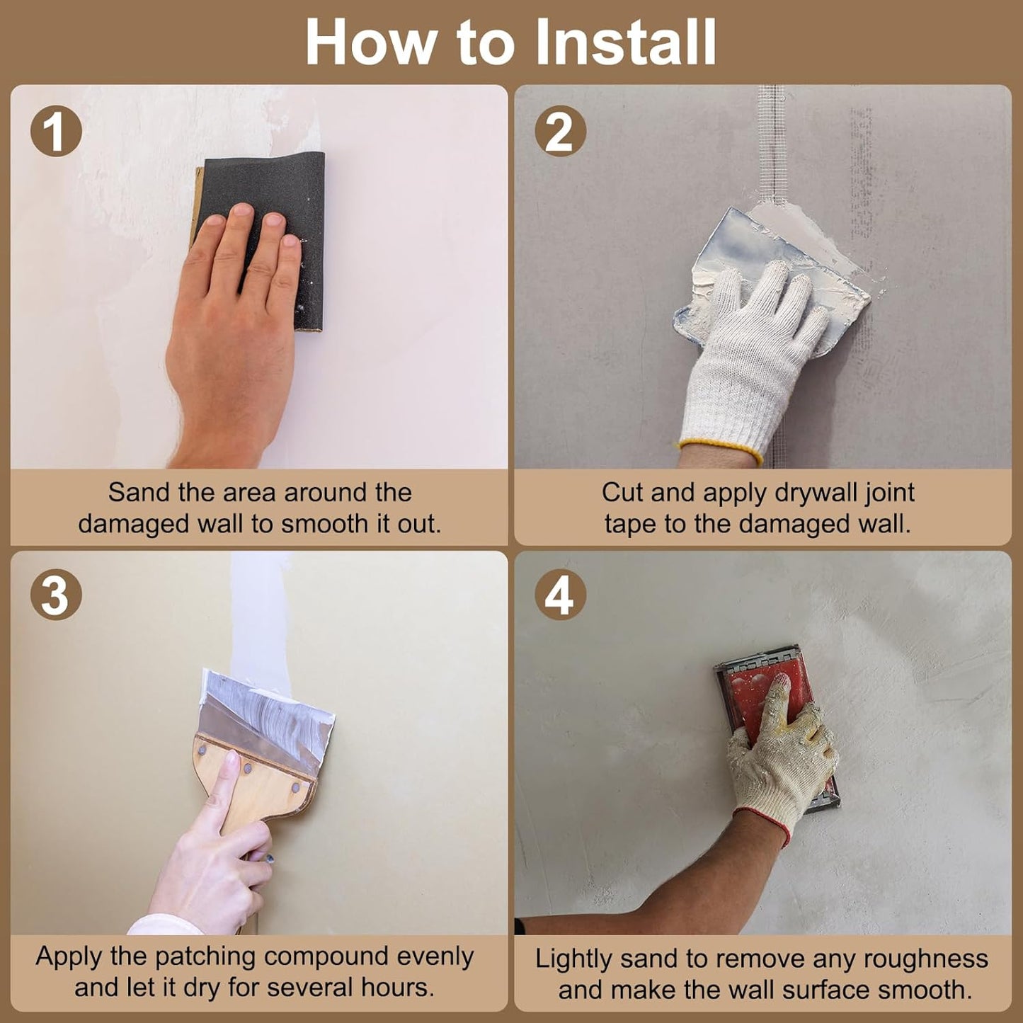 PATIKIL Drywall Repair Mesh Tape, 6 inch x 164 ft Fiberglass Repair Patch Self-Adhesive Dry Wall Joint Tape 12 Mesh Wall Hole Crack and Seam Patch, White