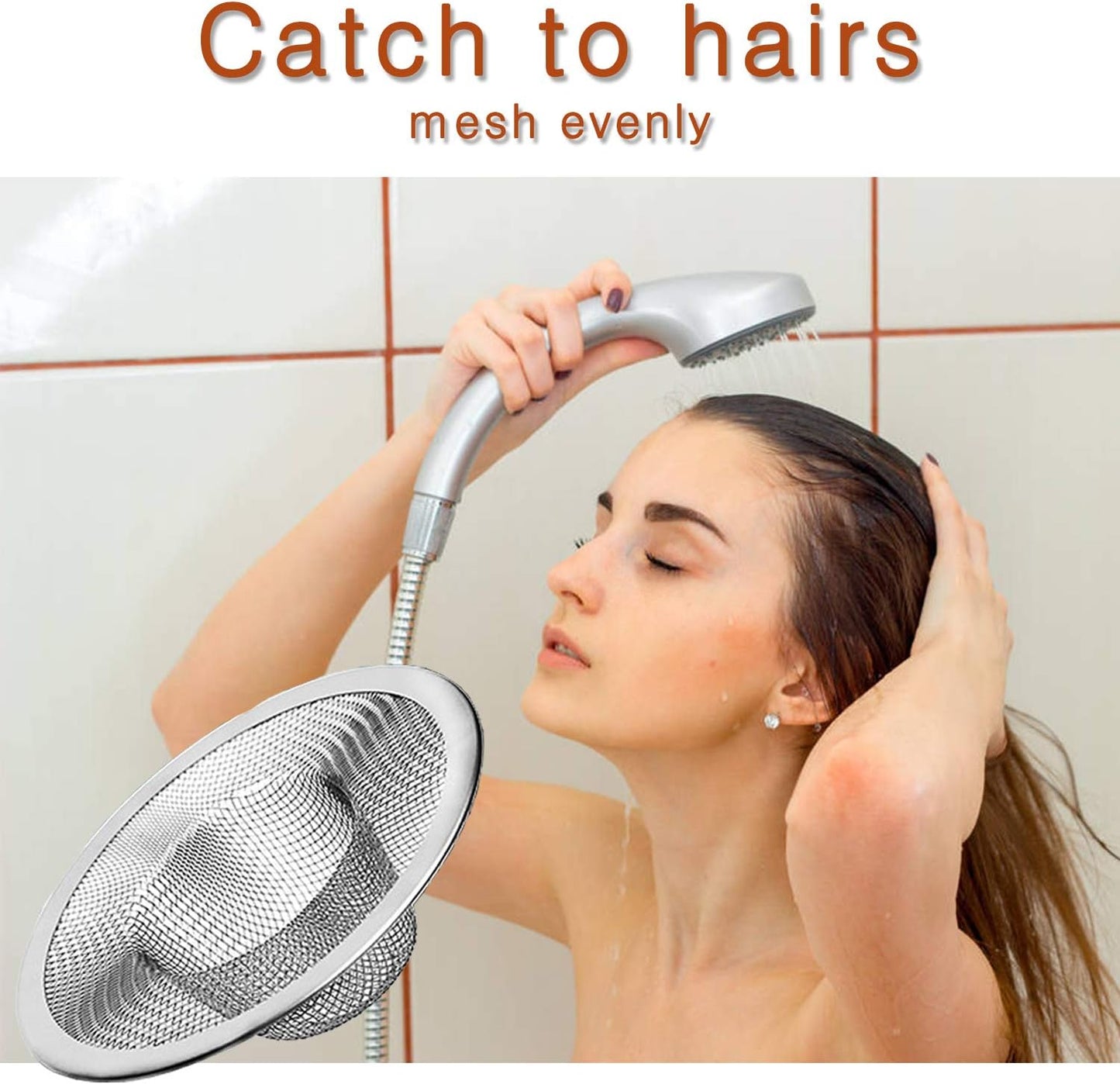 4pcs Heavy Duty Stainless Steel Slop Basket Filter Trap,3.54" Top / 1.65" Mesh Metal Sink Strainer,Perfect for Kitchen Sink/Bathroom Bathtub Wash Basin Floor Drain Balcony Drain Hole,Utility