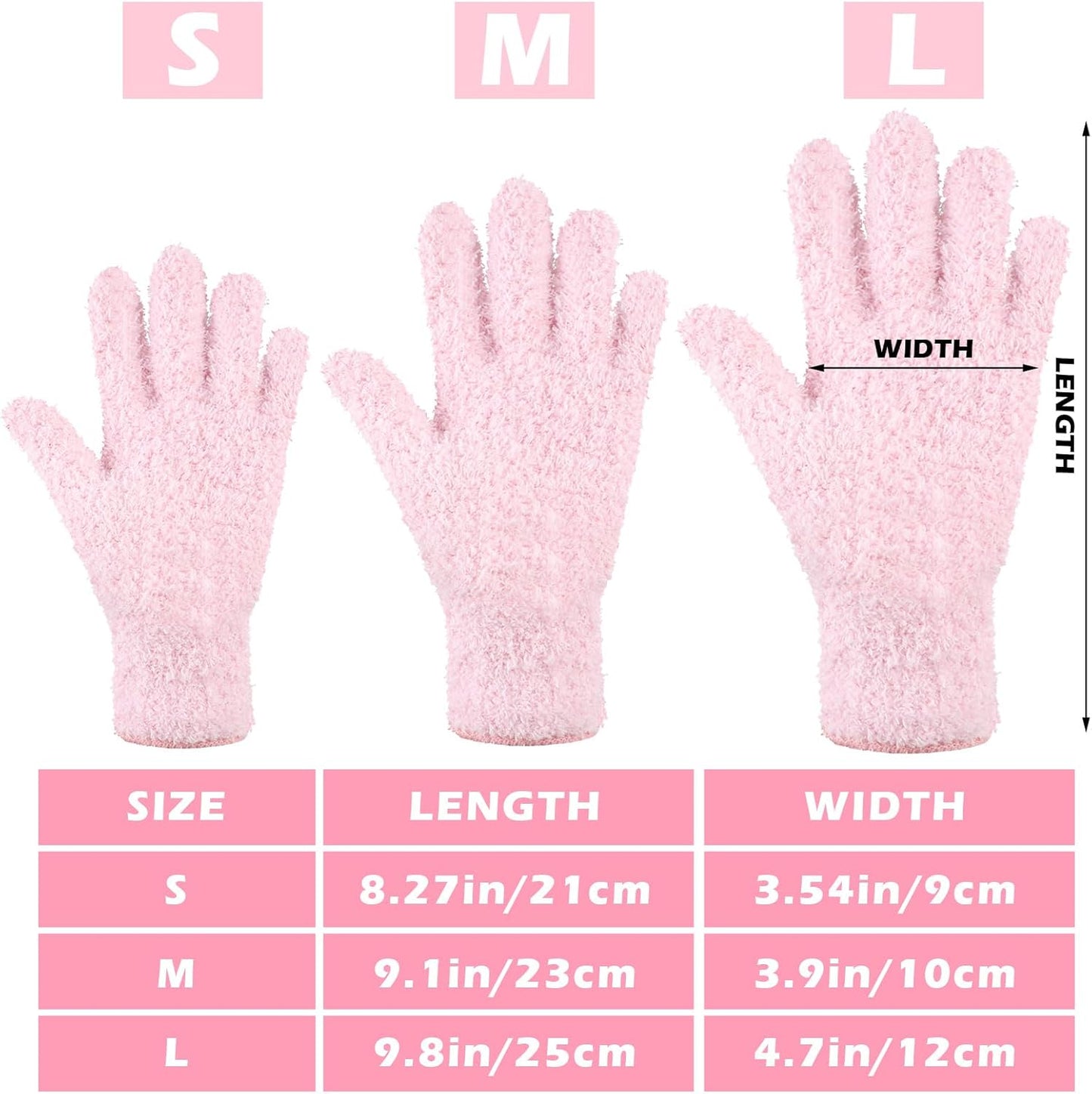 Patelai 3 Pairs Microfiber Plant Dusting Gloves Leaf Cleaning Gloves for Indoor Plants, Blinds, Furniture, House (Small,Green Yellow, Water Blue, Pink)