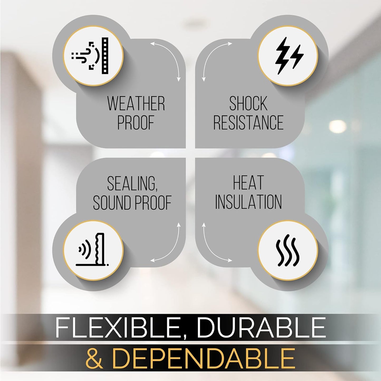 High Density Foam Weather Stripping Door Seal Strip Insulation Tape Roll for Insulating Door Frame, Window, Air Conditioner | Self Adhesive Sealing Weatherstrip (2 in x 1/4 in x 10 Ft, White)