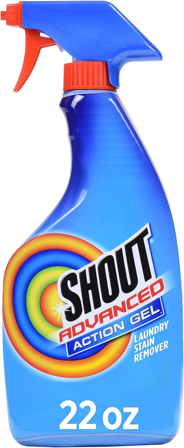 Shout Advanced Laundry Stain Remover Gel for Clothes Laundry, Breaks down stubborn, dried-in, and tough stains - 22oz Spray