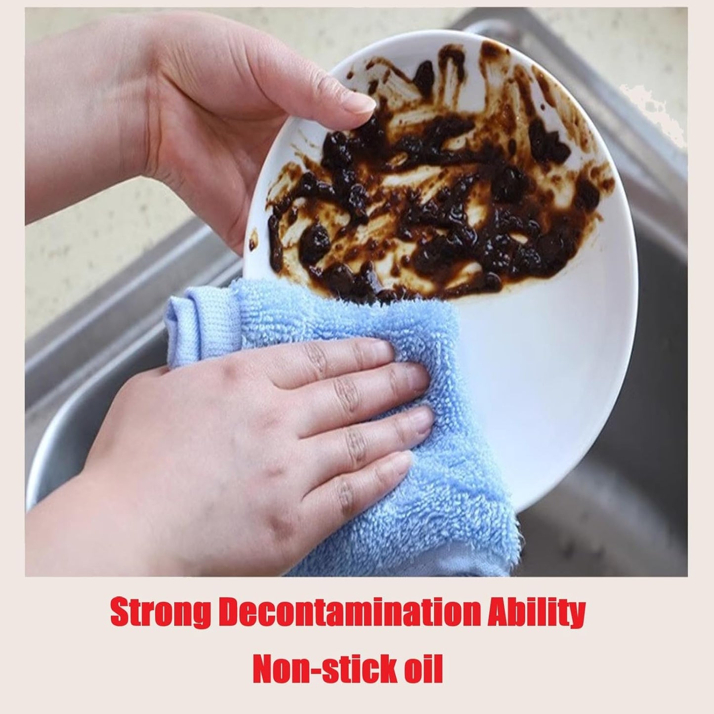 Bamboo Microfiber Cleaning Cloth-8Pcs Kitchen Wash Cloths,Wood Fiber Window Glass Rags,Micro Fiber Cloth for Cleaning Suitable for Dishes,Car Towel Rag Made From Baby Washcloths Material (blue)