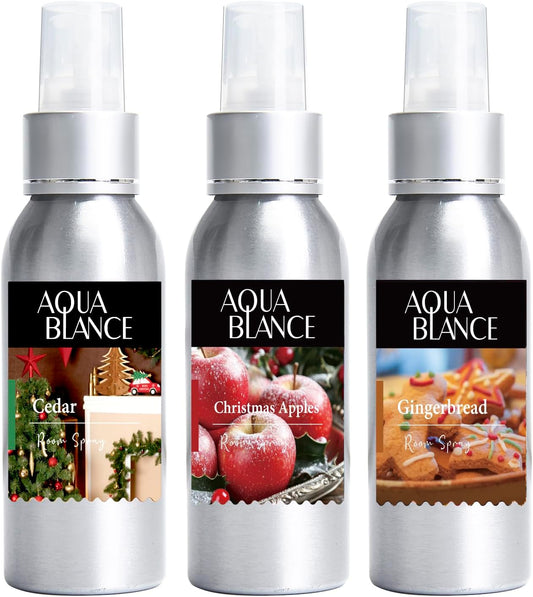 Fragrant Room Spray, Cedar, Apples, Gingerbread, 3 x 3.4 fl oz, Air Fresheners Odor Eliminator for Home, Bathroom, Concentrated Room Spray