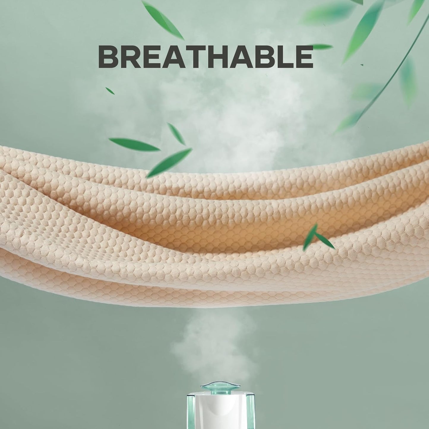 OhGeni 100% Waterproof Mattress Protector, Queen Size Mattress Pad, Fits 6"-20" Mattresses with Deep Pocket, Cooling, Breathable Fitted Sheets, Soft Bed Cover, Noiseless, Machine Washable, Beige