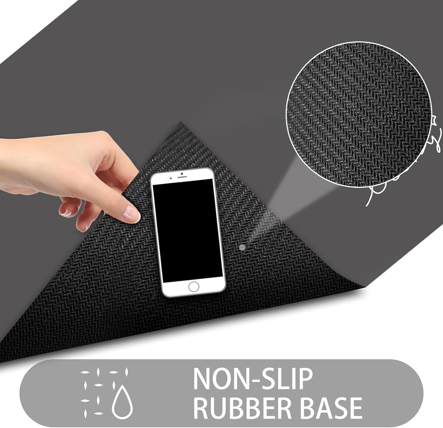 Ultra Thin Door Mat Indoor Entrance, 1/10 in Thin Door Mats for Inside Entry, Non-Slip Rubber Backing Doormat, Absorbent, Quick-Dry, Washable, Low Profile Entryway Mat, 30"X17",Black