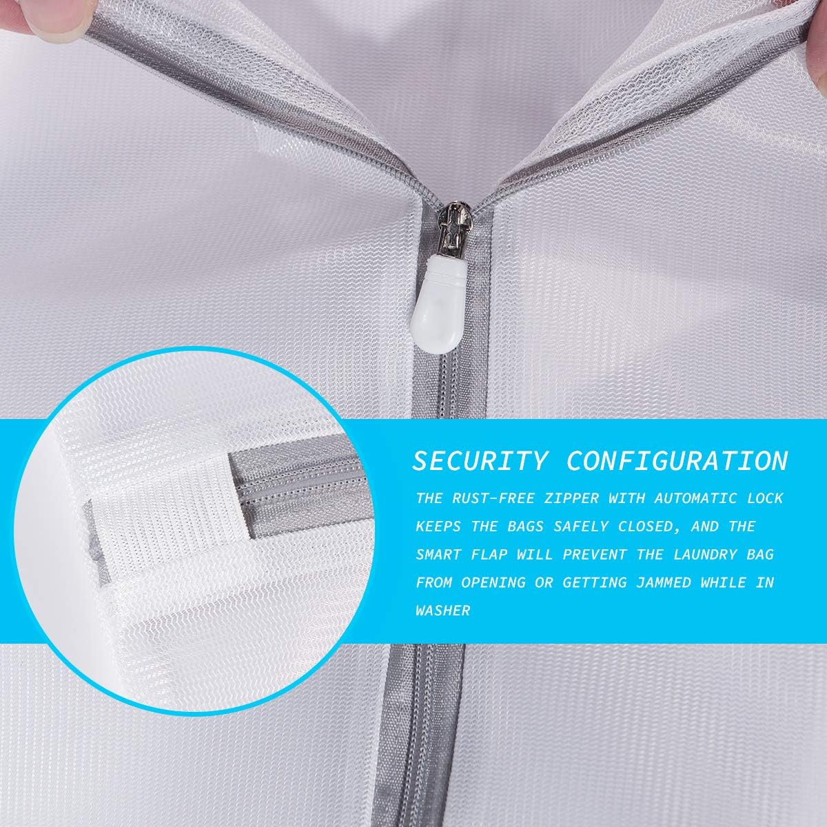 Laundry Mesh Bag-Heavy Duty Mesh Laundry Bags,Laundry Bags Mesh Wash Bag for Washing Machine-Supper Zipper Net Laundry Bag for Travel,Lingerie,Sweater,Garment,Undergarment 4（24Inch×24Inch）