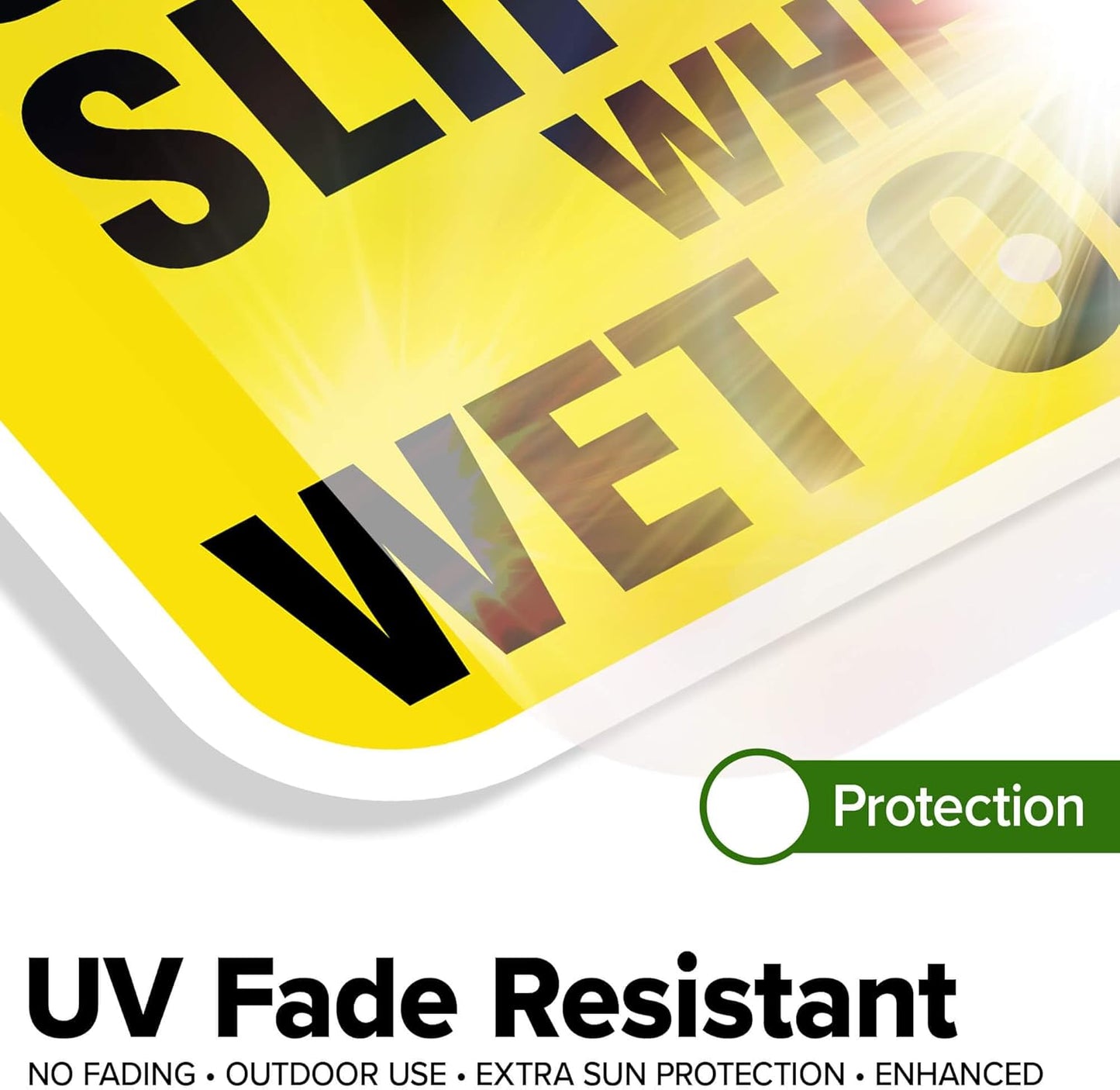 Caution Slippery When Wet Sign or ICY Sign, 12"x18" Aluminum, Fade Resistance, Indoor/Outdoor Use, USA MADE By My Sign Center