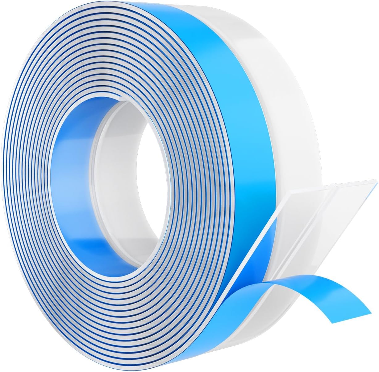 Weather Stripping Door Seal, Silicone Strip for Frame and Gaps Draft Stopper,Glass Shower Door Sweep, Clear, 20 Feet x 2 Inch