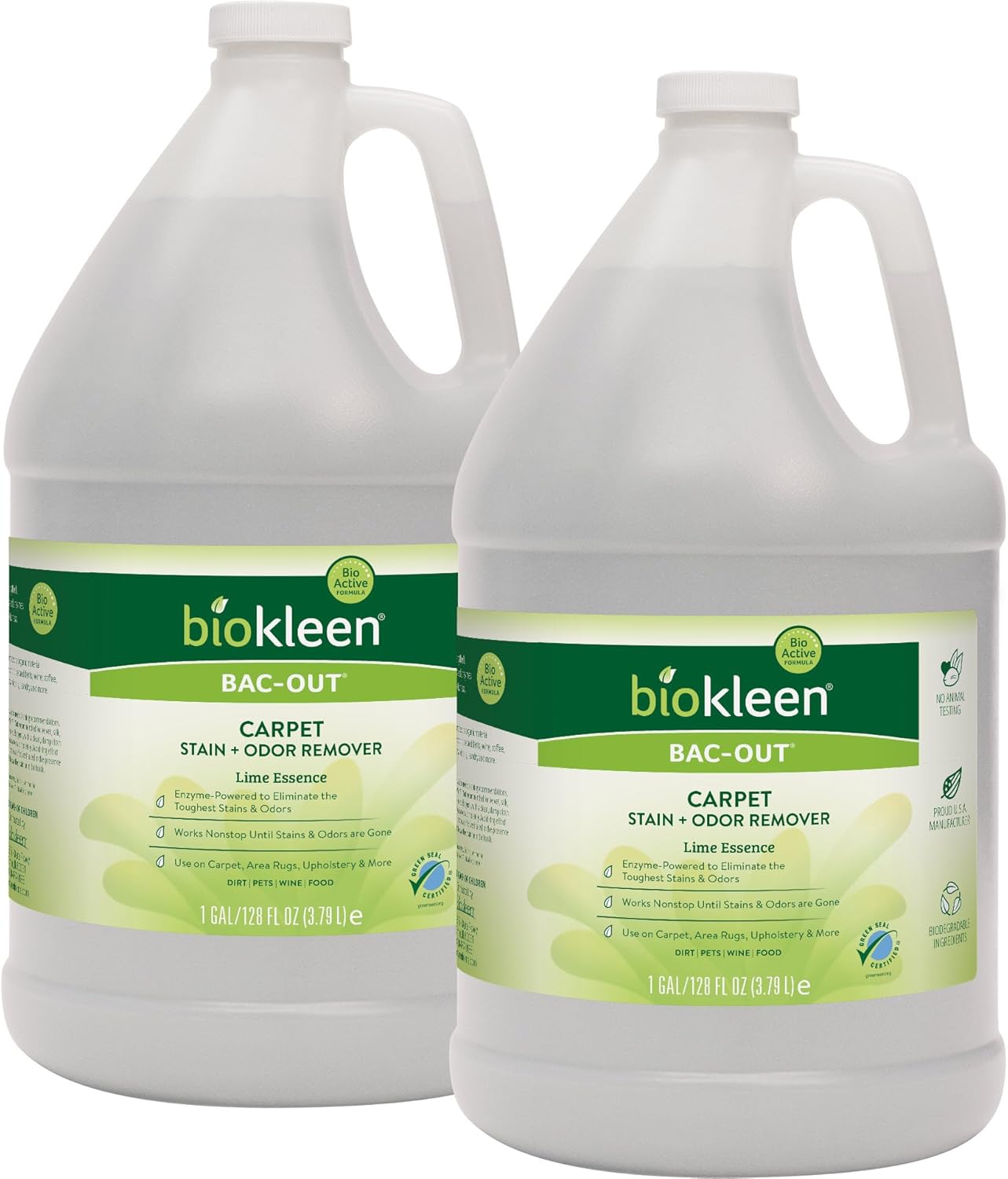 Biokleen Bac-Out Carpet Stain Remover Enzymatic, Destroys Stains & Odors Safely, for Pet Urine, Laundry, Diapers, Wine, Carpets, More, Eco-Friendly, Plant-Based