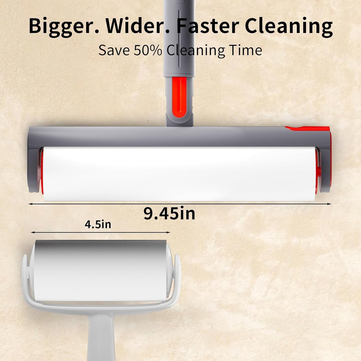 Large Lint Roller Refill 320 Sheets(4 Pack) Value Set, Extra Sticky, Easy Tear for Lint Remover, 9.45 in Pet Mega Extreme Stick Refill for Floor Roller Cleaning for Pet Hair