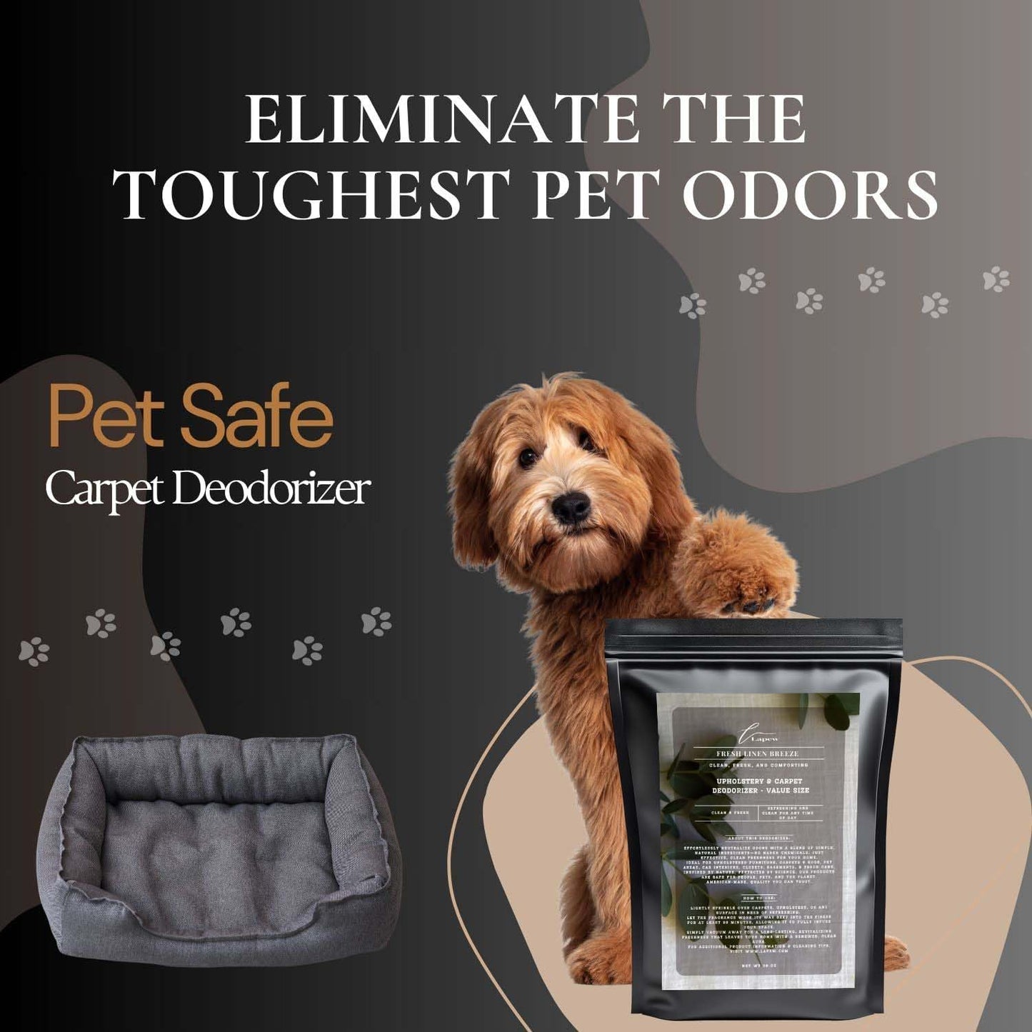 Fresh Linen Breeze Carpet Freshener Powder Refill 36 oz | Powerful Odor Eliminator for Home | Upholstery Deodorizer | Carpet Deodorizer | Pet Urine | Cat Litter Box