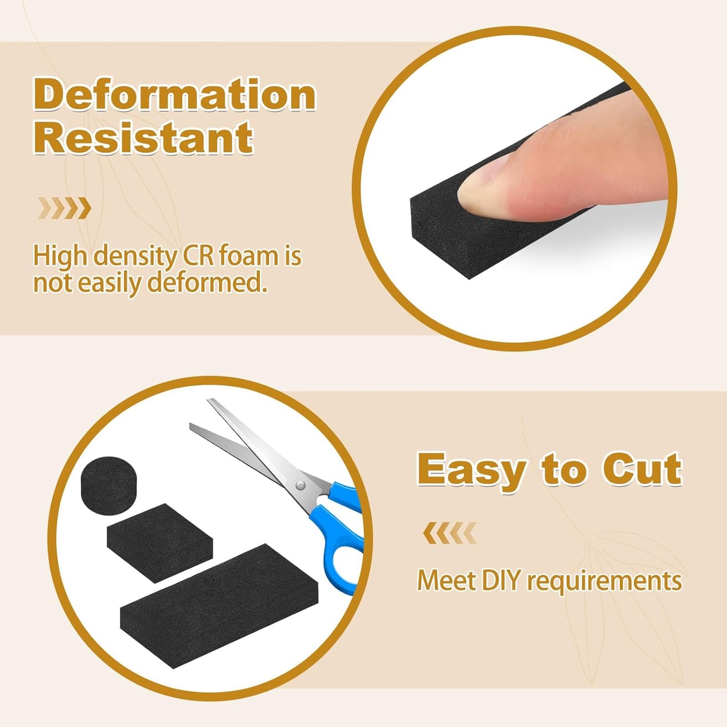 Weather Stripping Soundproof 1/2 in x 1/16 in, High Density Door Seal Strip, Weatherstrip Closed Cell Foam Insulation Tape for Window Storm Door, 1 Roll 33Ft