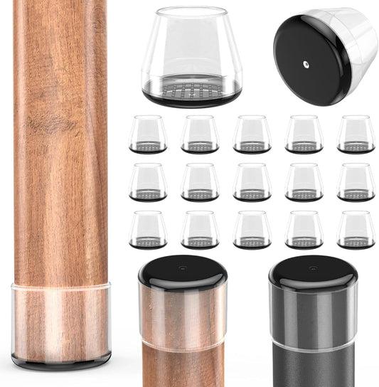 Furniture Sliders,24 PCS Chair Leg Sliders for Carpet, Furniture Movers Sliders, Carpet Chairs Furniture Glides, Floor Protectors, Carpet Moving Sliders Easily Move. (Clear,Fit:0.67-0.87")