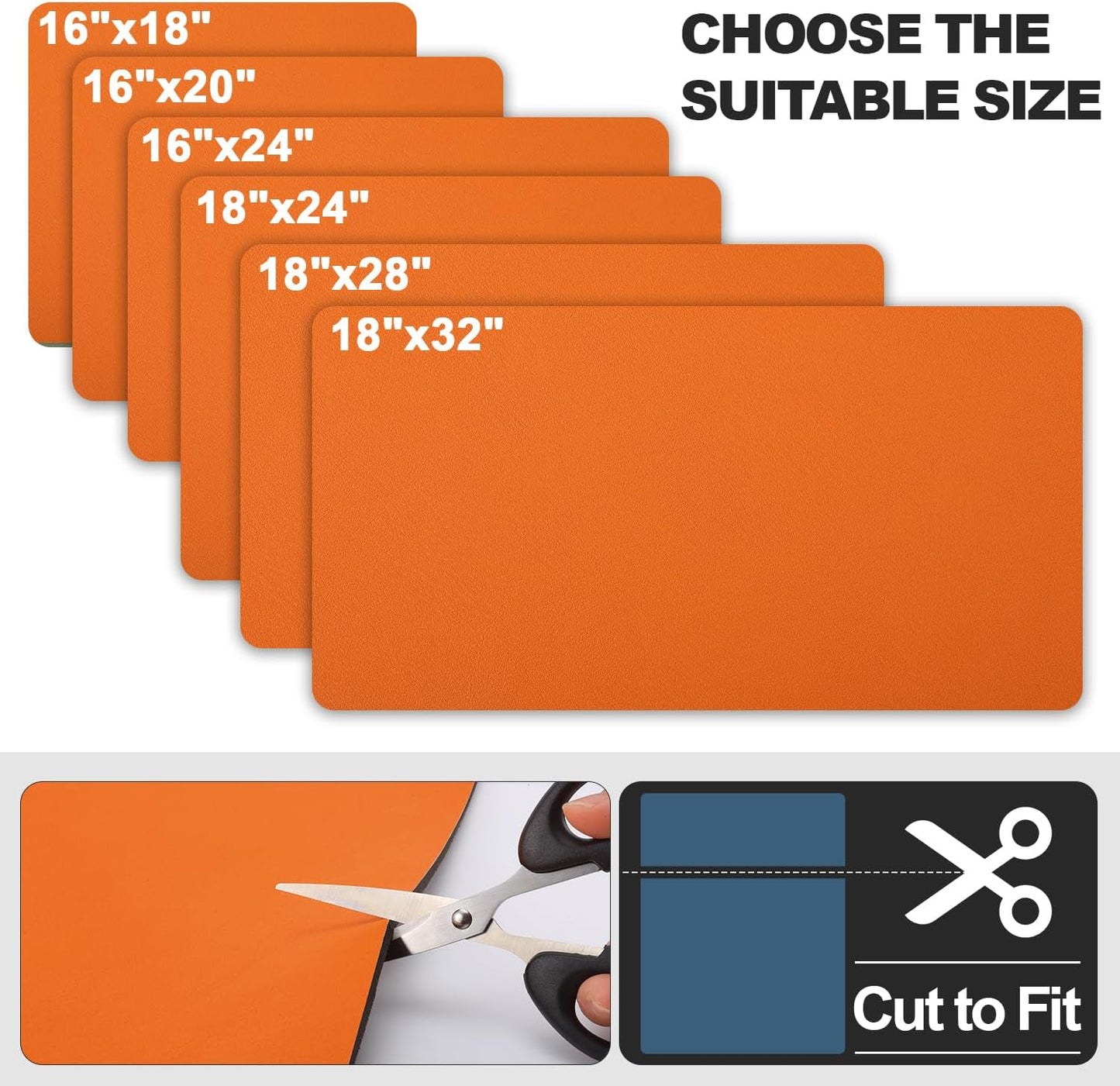 Dish Drying Mat for Kitchen Counter | Coffee Bar Mat for Countertops | Heat Resistant Drainer Mat with Non-slip Rubber Backed | Hide Stain Kitchen Absorbent Draining Mat | Orange 16"x24"