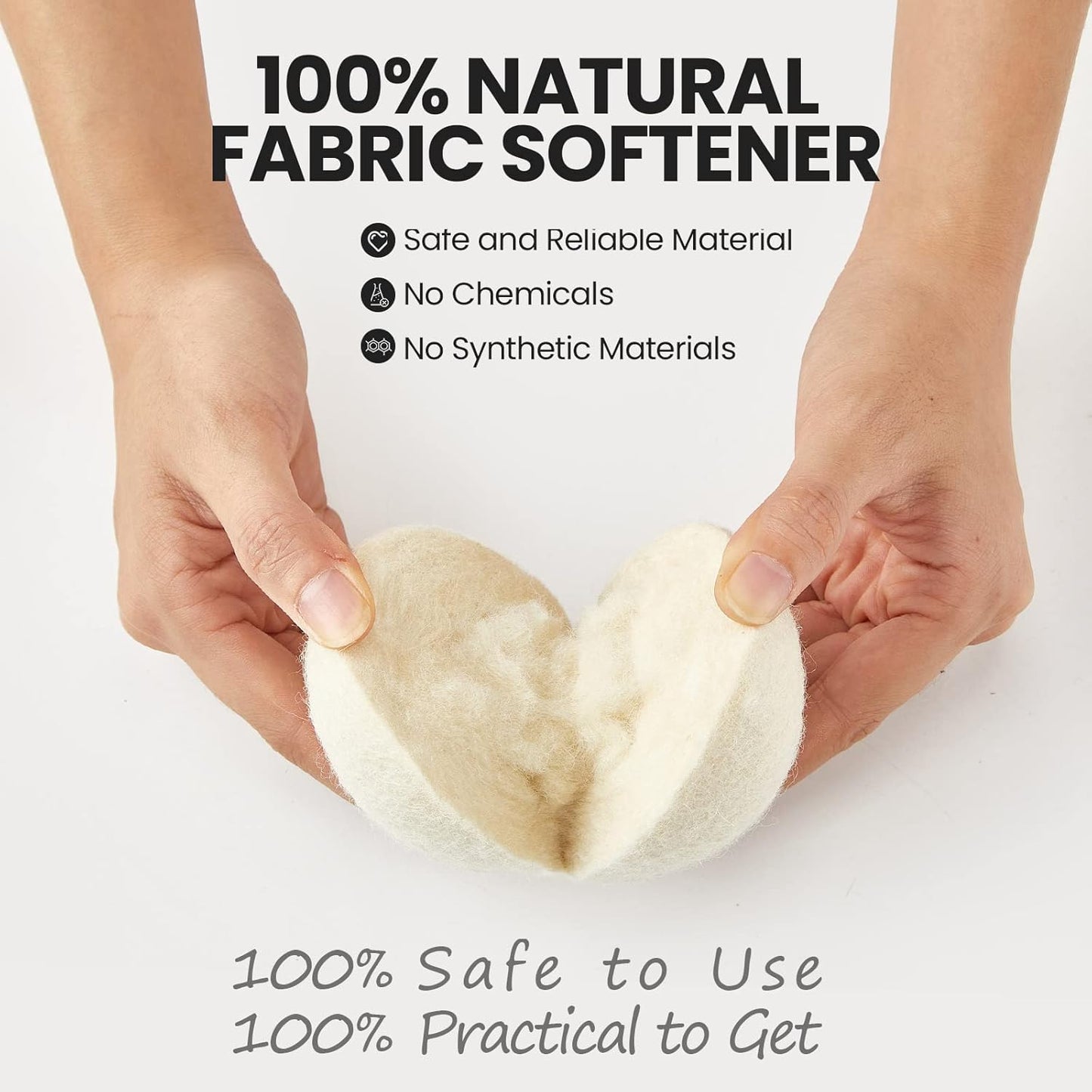 Roowest 46 Pcs Wool Dryer Balls Set Reusable Laundry Wool Balls with Muslin Bags Fabric Softener Anti Wrinkle Anti Static Saving Energy and Time