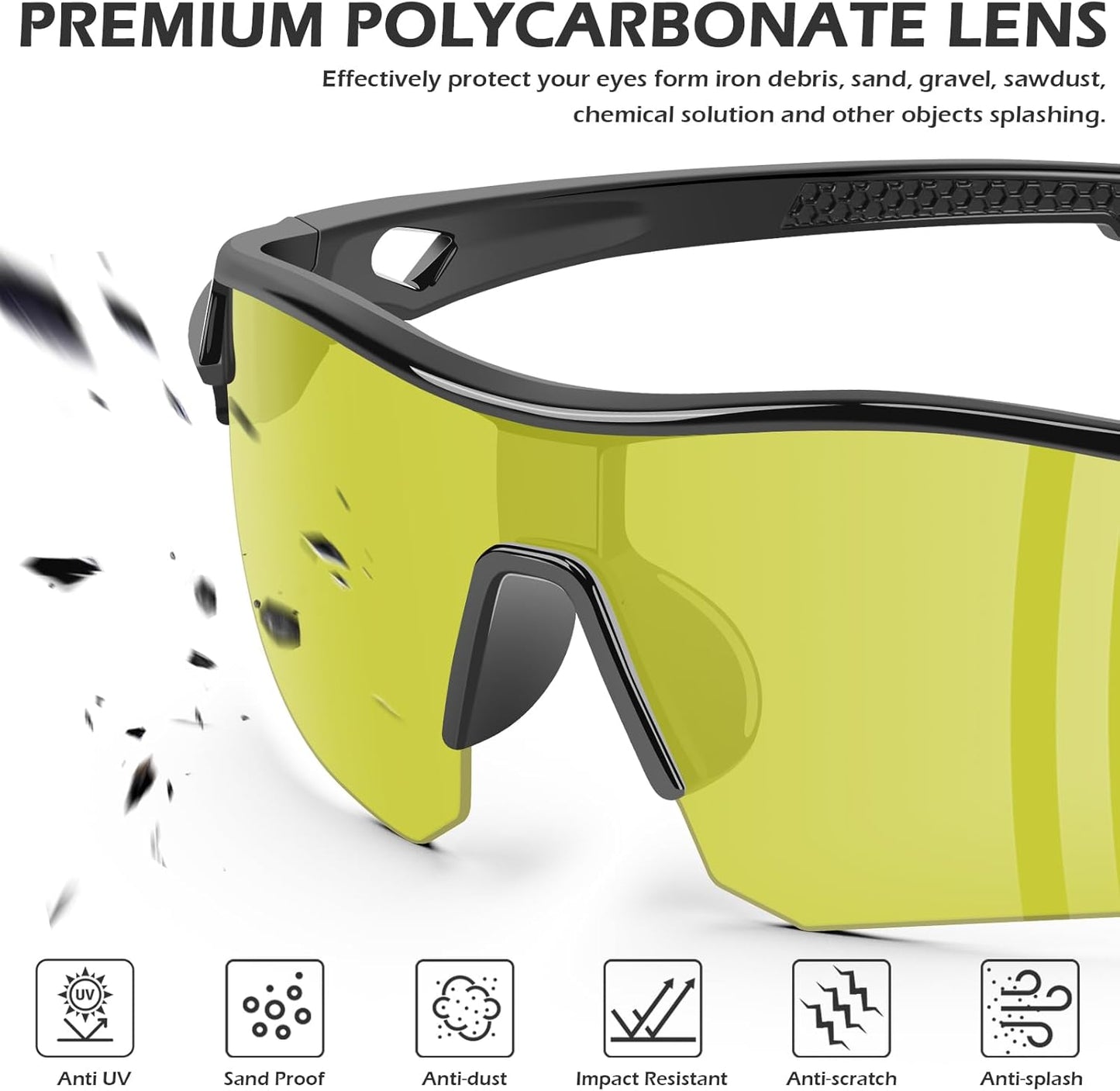 OXG 12 Pack Safety Glasses for Men Women, ANSI Z87.1 Safety Goggles Impact Resistant Protective Eyewear for Work, Outdoor