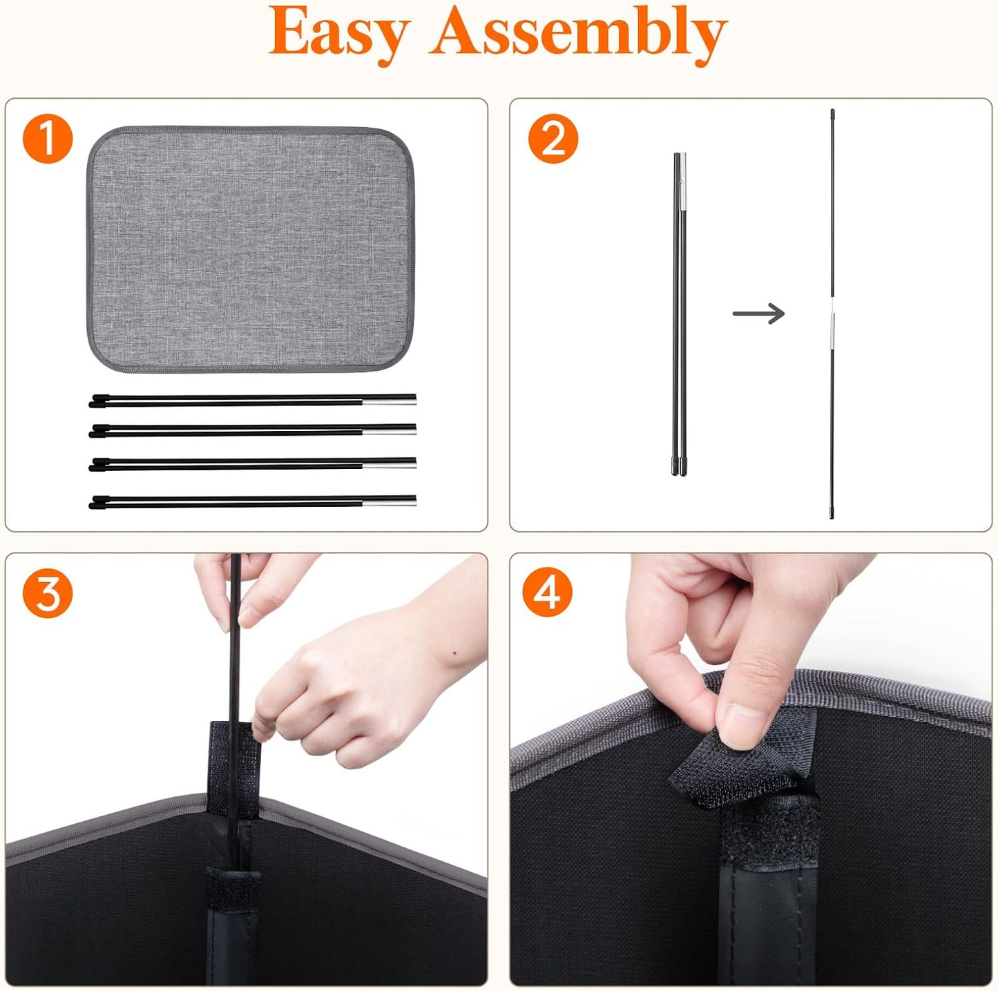 Lifewit 80L Large Tall Laundry Hamper, Collapsible Laundry Basket with Handles, Foldable Clothes Hampers for Laundry, Portable Dirty Clothes Hamper for Dorm College Bedroom Bathroom, Light Gray