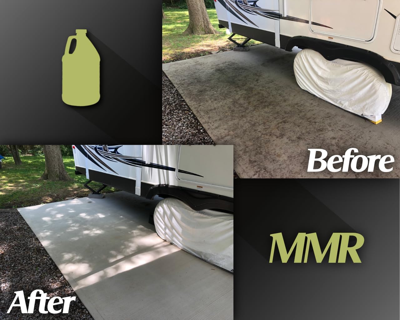 Bad Axe MMR Instant Mold Stain and Mildew Stain Remover - Professional Strength, Contractor Grade Cleaning Solution, Professional Quality Formula, Odor Removal, 1 Gallon (1)