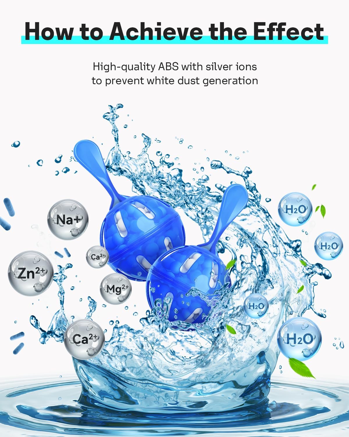 Leemone Humidifier Cleaner 20 Pack, Demineralization Cleaning Ball, Works in All humidifiers and Fish Tanks, Purifies Water, Prevents Hard Water Build-Up, Reduces Scale