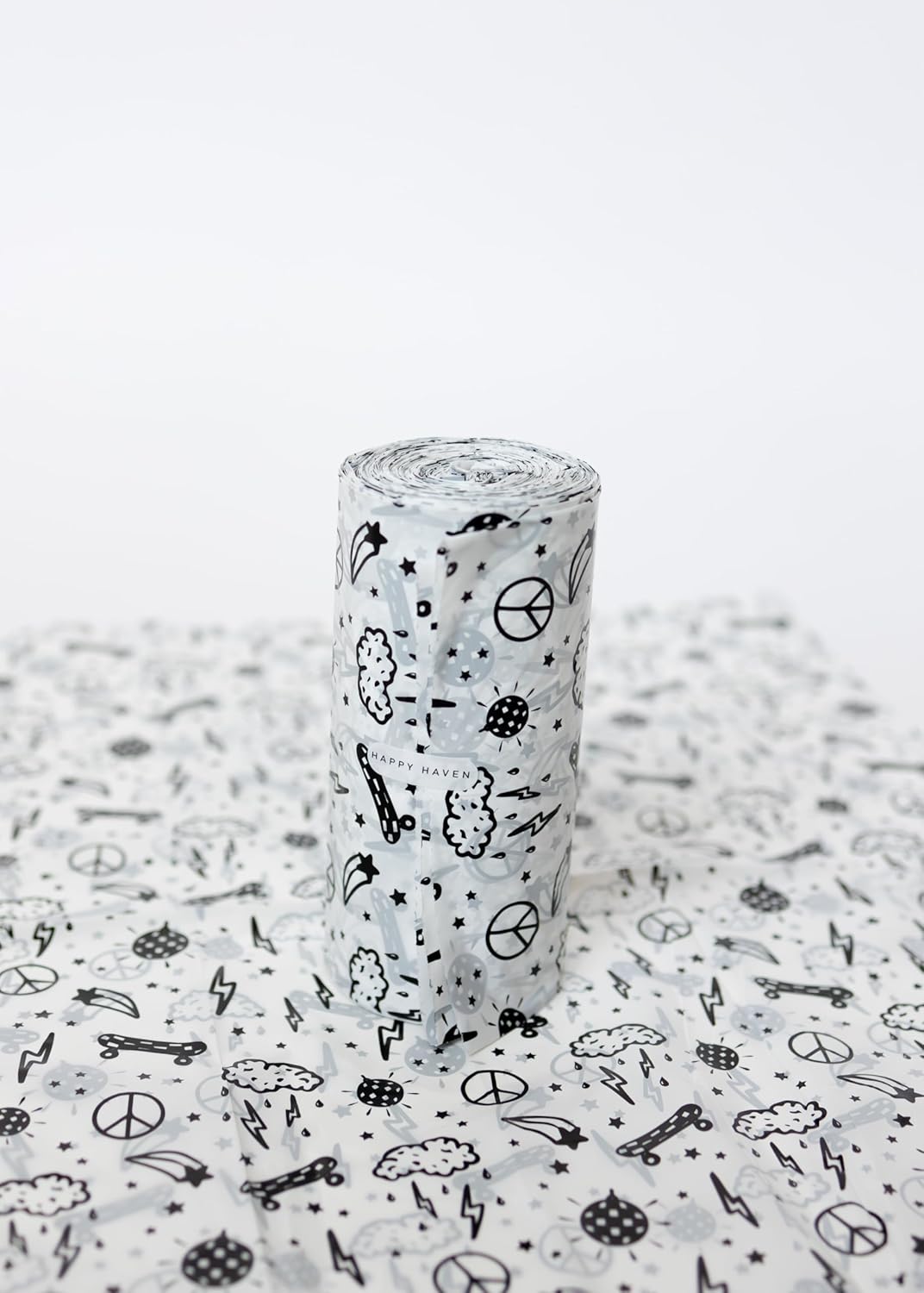 Happy Haven Trash Bags for 2,3,4 Gallon Trash Can, Small Garbage Bags - Bedroom & Bathroom, Decorative Cute Wastebasket Trash Can Liner Kids - 50 Count (Everyday Electric)