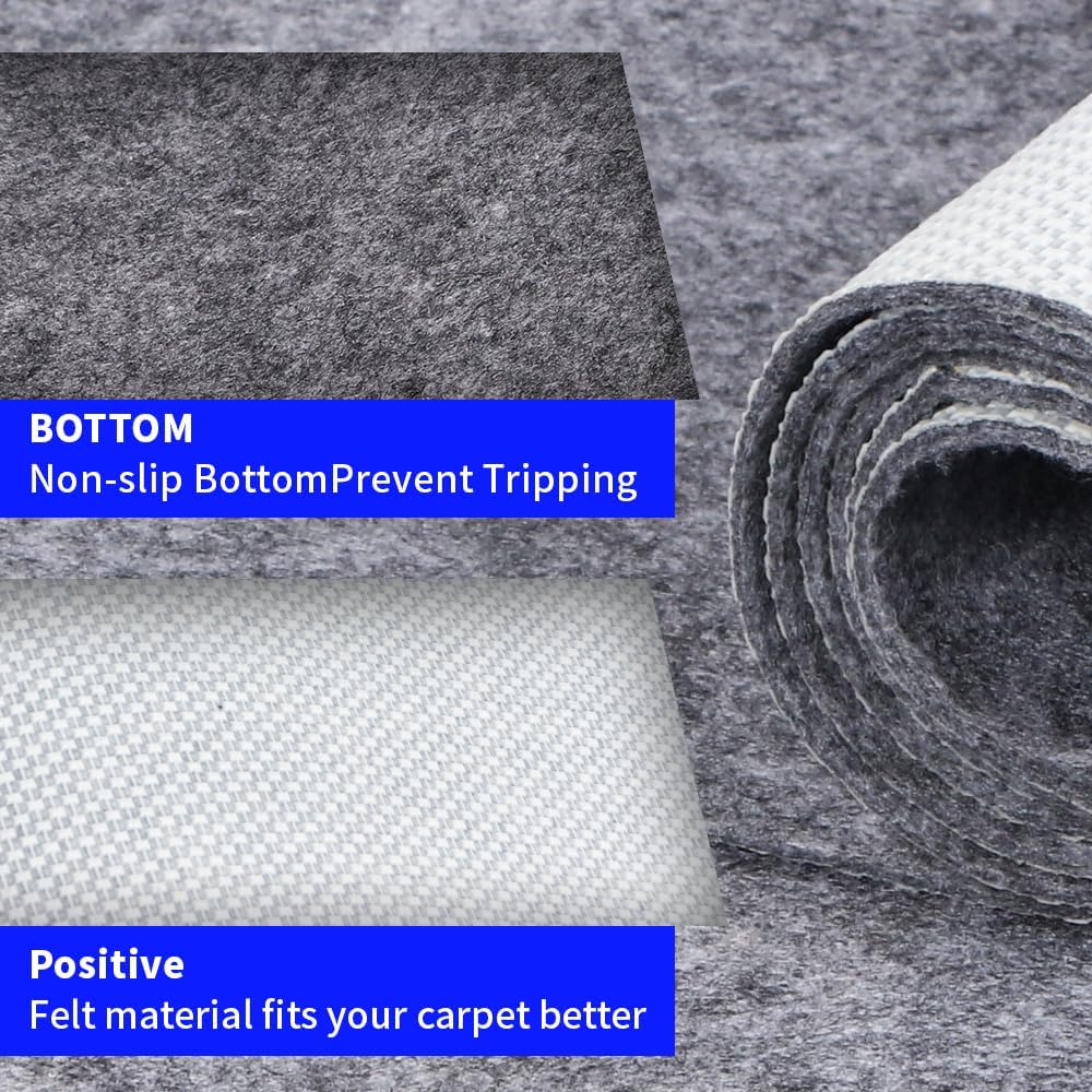 Waterproof Non-Slip 1/4” Extra Thick 9x12 ft Rug Pad for Large Area Rugs Durable Felt Floor Protection pad for All Floors, Suitable for Cutting. Rug Pads Keep Rugs in Place and Provide Cushioning