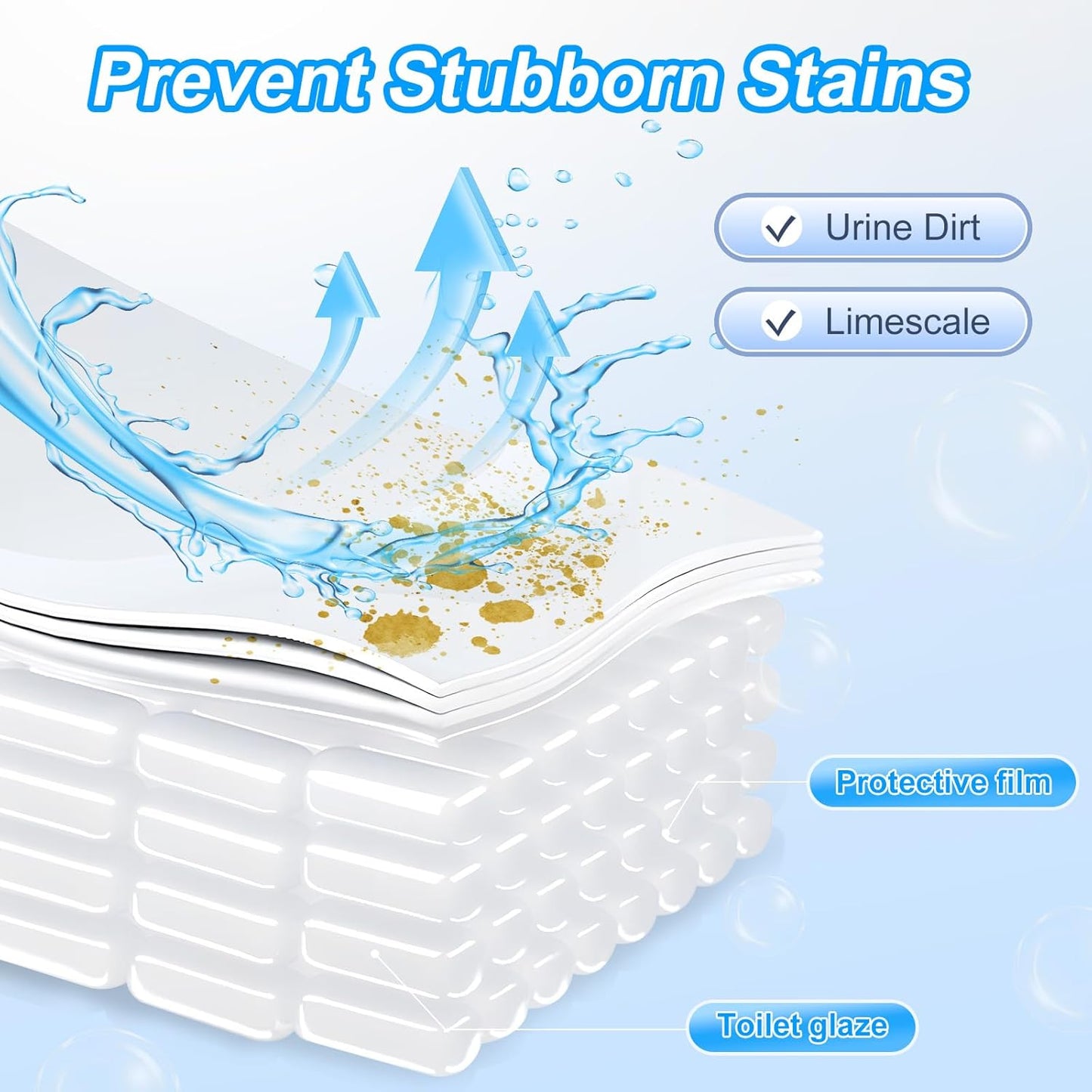 KIISIISO Toilet Bowl Cleaner Tablets 50 PACK, Automatic Bleach Toilet Tank Cleaners, Bathroom Long-Lasting Freshness, Slow-Releasing Powerful Deodorizing & Descaling