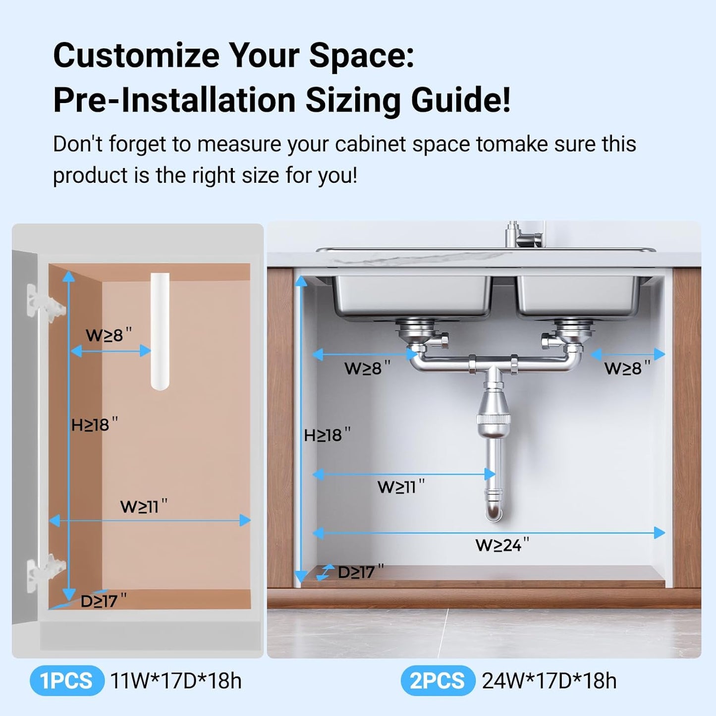 Under Sink Organizer, Metal Under Sink Organizers and Storage, Slide Out Pull Out Cabinet Organizer for Kitchen, Bathroom, Pantry, Laundry, Study, Black