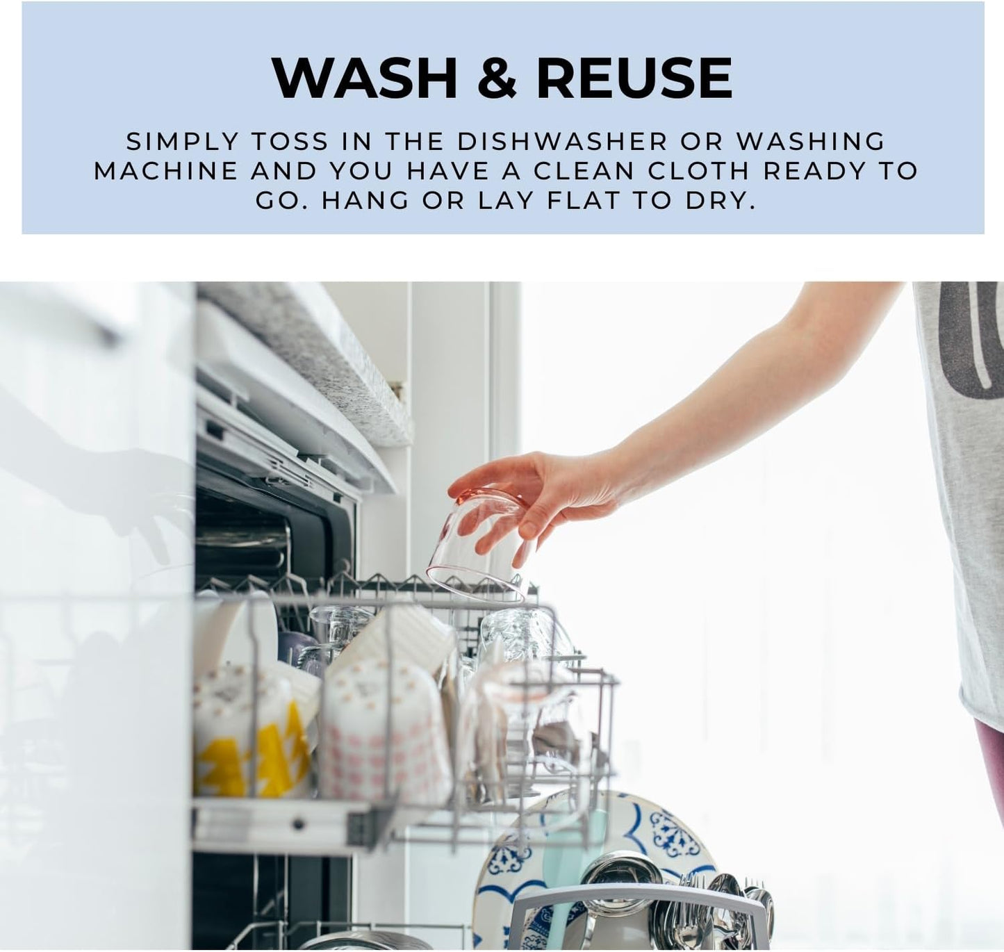 HALL & PERRY Swedish Dishcloths for Kitchen, 5-Pack, Reusable Cellulose Sponge Cloths for Kitchen & Cleaning – Eco-Friendly, Ultra-Absorbent, Quick-Drying (Lemon Yellow)