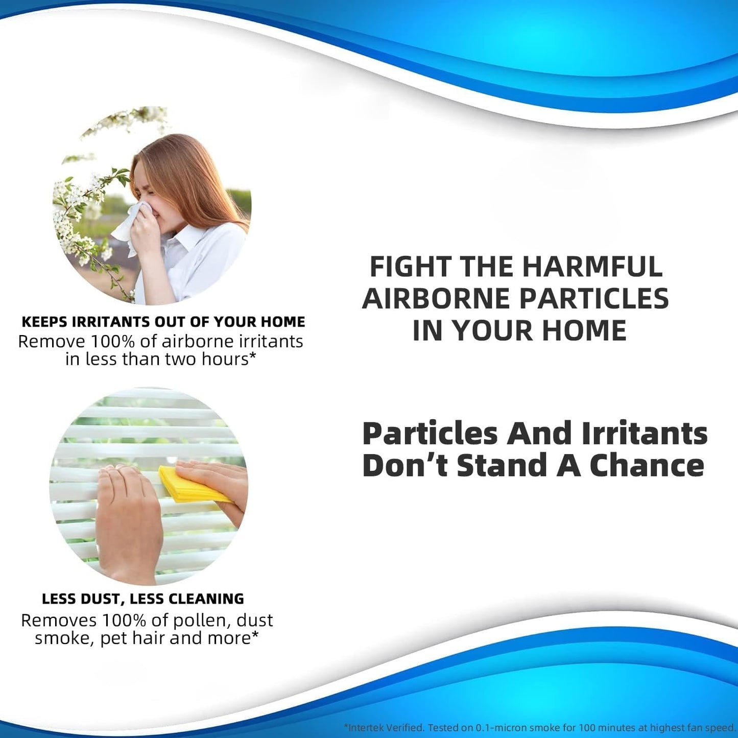 Nuwave Air Purifiers for Home Large Room, Washable and Reusable Bio Guard Filter, Air Purifier for Smoke, Dust, Pollen, Removes up to 100% Particles 3x Smaller Than HEPA, Sleep Mode