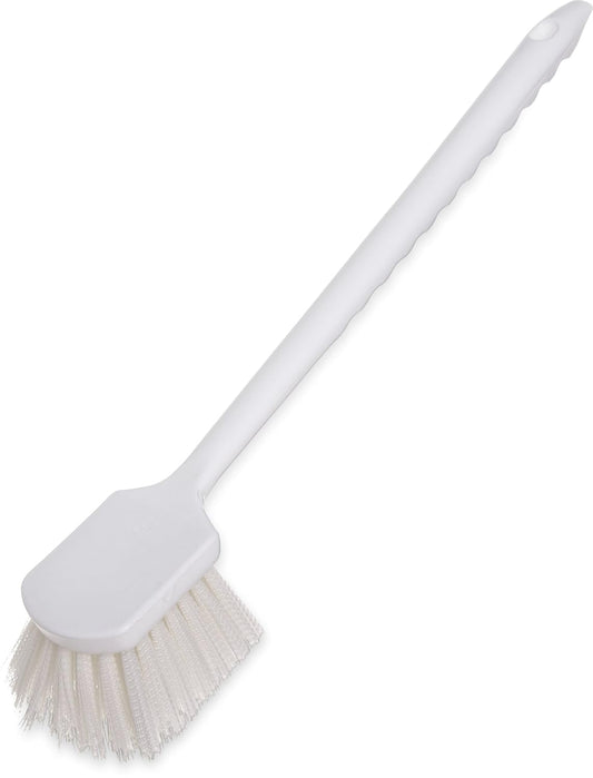 SPARTA Utility Scrub Brush with Polyester Bristles 20" x 3" - White